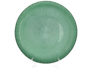 Тарелка сервировочная, цвет - изумрудный, 33см