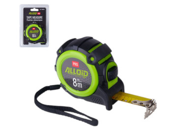 Рулетка измерительная Alloid Pro, 8 м/25 мм, автостоп, ударопрочный корпус, стальная лента