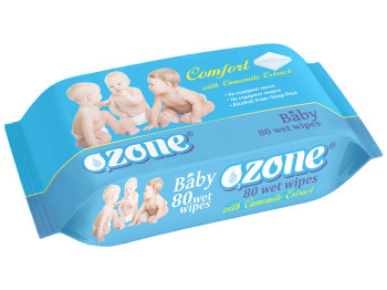 Вологі серветки дитячі "OZONE" "З екстрактом ромашки" 80шт