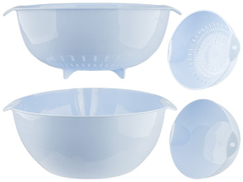 Миска з ситом D25см, 3,5л (кольори асорті)
