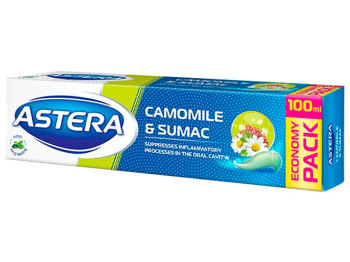 Зубна паста Astera "Camomile&Sumac" с экстрактом ромашки и сумах 100мл