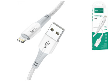 Кабель USB Hoco X70 Ferry Lightning 2.4A, Белый