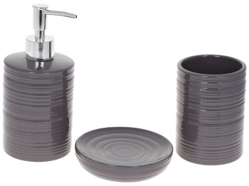 Набор для ванной (цена за набор 3 предмета) цвет – графит