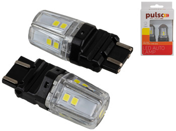 Лампа Pulso габаритные LED 3157/W2.5x16q/12SMD-2835, 2контакта, 9-36v, 550/100lm WHITE (цена за 2шт)