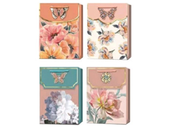 Пакет подарунковий паперовий S Butterfly 18x23x8см