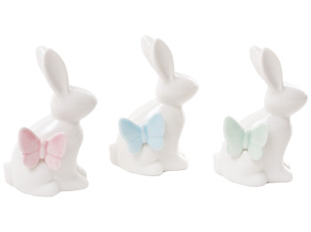 Декоративная фигурка Пасхальный Зайчик с бабочкой, 10см, 3 дизайна (цена за 1шт)