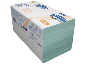 Бумажные полотенца Диво Бизнес Optimal, ТМ 34г/м, однослойные, V-слож., зеленый (цена за уп. 170шт)