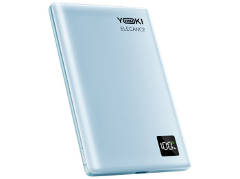 Повербанк YOKI Elegance, 5000 мАч, 15 Вт, магнитная беспроводная зарядка, Type-C, Blue