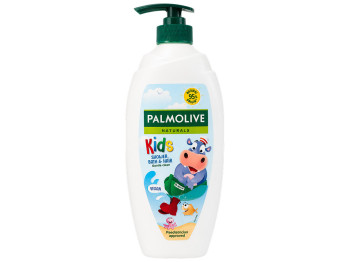 Гель для душу дитячий 3 в 1 Palmolive Naturals Kids, мигдаль та молочко, з помпою, 750 мл