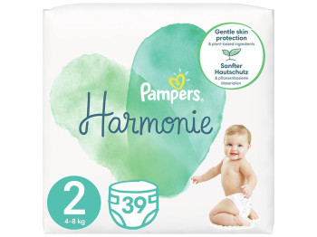 Подгузники одноразовые Pampers Harmonie, размер 2 Mini, 4–8 кг, 39шт