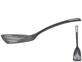 Лопатка с отверстиями нейлоновая Gusto черная 30,5см GT-5203