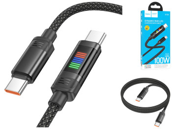 Кабель USB Hoco U126 100W Type-C to Type-C 1,2м Колір Чорний