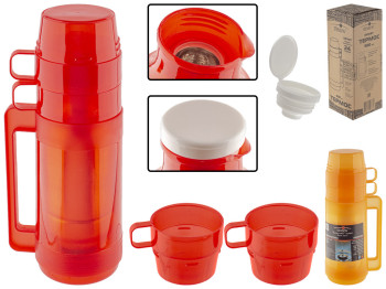 Термос Stenson стеклянная колба, 2 чашки 500мл MT-4579-5