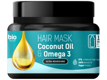 Маска для волосся Bio Naturell Coconut Oil&Omega 3, Ультраживлення, 295мл