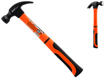 Молоток-гвоздодер Kmt Tools, 250 г, фибергласовая рукоятка