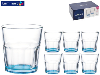 Склянки Luminarc TUFF BLUE низькі 300мл (ціна за набір 6шт) 57511