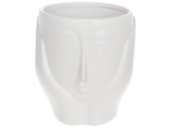 Ваза Лицо, 16см, цвет - матовый белый