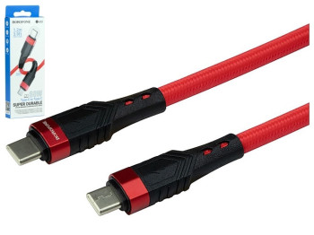 Кабель USB Borofone BU35 60W Type-C to Type-C 1,2m, Червоний