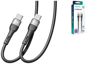 Кабель USB Ridea RC-XS51 X-Silicone Type-C to Type-C 60W 1,2м Цвет Черный