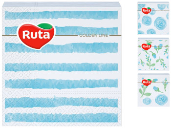Салфетки Ruta Флора 24х24см, 40шт, 2х слойные, с печатью