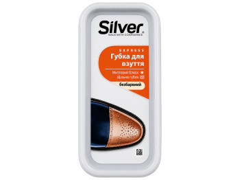 Губка-блеск для ухода за обувью Silver Express, широкая, бесцветная, 4,5 x 10,5 см