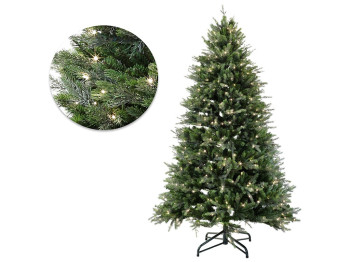 Елка искусственная Лувр, 227см, 5417 веток, 600 LED, свет - тёплый белый, адаптер для помещений