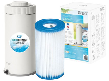Картриджный фильтр-насос Intex 26604 (C530/FP604), 2006 л/ч, тип A, цвет серый