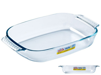 Форма стеклянная Pyrex Daily, прямоугольная, 39х25х7см, 3,7л, 3426470289160