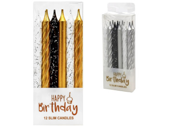 Свечи для торта, 4,6x11,5см (цена за набор 12шт)