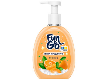 Мыло-пенка для рук Fun&Go Tangerine, мягкое очищение, с дозатором, 300 мл