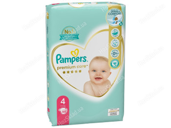 Подгузники детские одноразовые Pampers Premium Care Maxi, Размер 4 (9-14 кг), 68шт