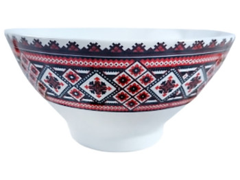 Пиала Вышиванка красная и черная, 14см