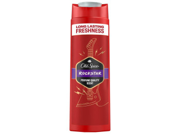 Гель для душу + шампунь Old Spice 3-в-1 Rockstar, аромат древесный, 400мл (цена за набор 2шт)