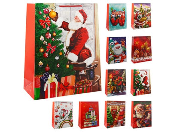 Пакет новорічний паперовий Cristmas red XXL 50х18х72см TL00045-XXL