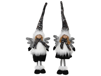 Мягкая игрушка Ангел, 2 дизайна, 20х12х75см, цвет - черно-белый (цена за 1шт)