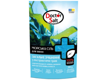 Соль для ванн Doctor Salt, с экстрактами морских водорослей, можжевельника и шиповника, 530г