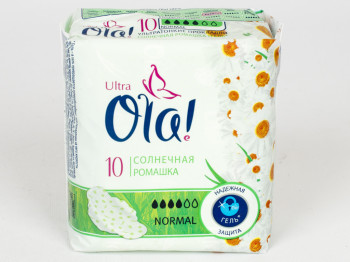 Прокладки "Ola" xxxx ультратонкие для нормальных выделений "Ромашка"10шт