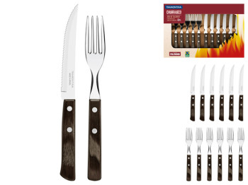 Набір приборів Tramontina Barbecue Polywood, для барбекю (ціна за набор 12шт) 7891112108653