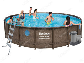 Басейн каркасний круглий Power Steel. Bestway 56977