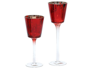 Набор подсвечников, цвет-красный (цена за набор 2шт)