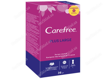 Прокладки ежедневные Сarefree Plus Large Экстра защита 36шт