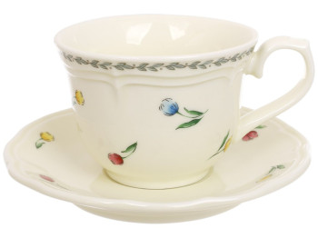 Чашка з блюдцем Vintage Tulip, порцеляна, 250мл (ціна за 2 предмети)