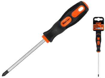 Отвертка крестовая Kmt Tools, пластик, углеродистая сталь, 5×100мм