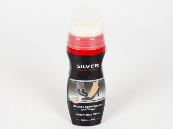 Крем-краска жидкая для обуви Silver Pro (черный цвет) 75мл