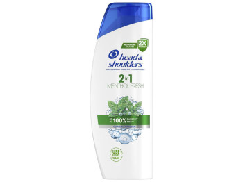 Шампунь-бальзам Head & Shoulders 2 в 1 Свіжість ментолу, проти лупи, 625мл