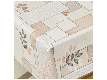 Клеенка Lino, на тканевой основе, ПВХ, 1,37×20м, дизайн геометрия с листьями (цена за рулон)