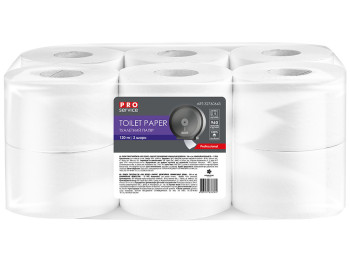 Бумага туалетная Pro service Comfort, целлюлозная, 2-слойная, 120м, 32760643 (упаковка 12рул.)