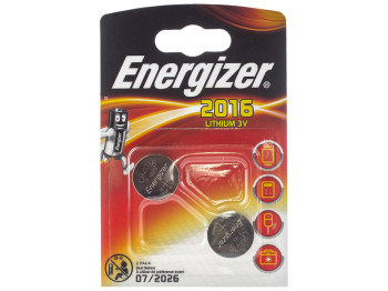 Батарейка літієва Energizer 2016 3V (ціна за блістер 2 шт)