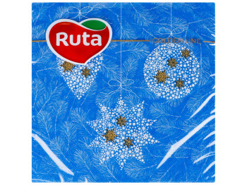 Салфетки Ruta Елочный микс с печатью, 33х33см, 20шт, 2слоя