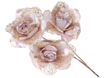 Декоративный букет Розы 45см, цвет - пепельно-розовый